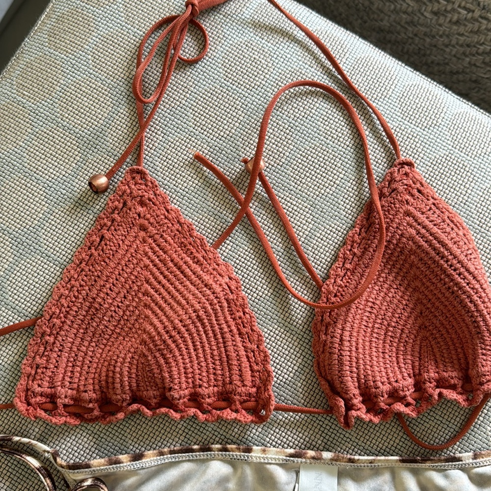 Zimmermann Alchemy Crochet Leopard Bikini Size 2 - Picture 5 of 11